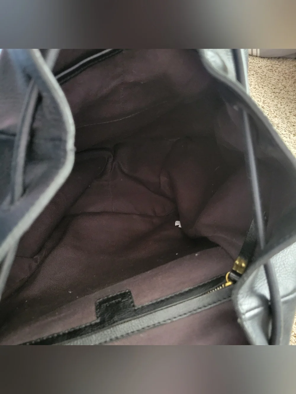Madewell The Transport Rucksack Backpack Bookbag Bag Purse Leather Drawstring